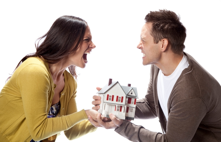Fighting Couple over house